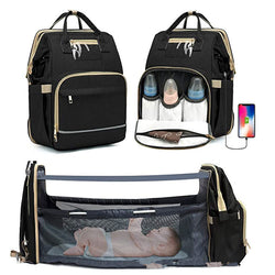 Travel Mummy Bag Diaper with Portable Crib - Panjeribakery