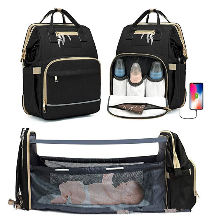 Travel Mummy Bag Diaper with Portable Crib - Panjeribakery