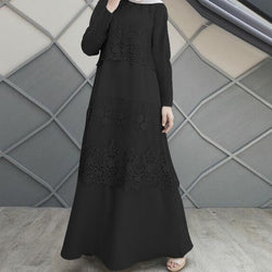 Elegant Crochet Laced Abaya - Panjeribakery