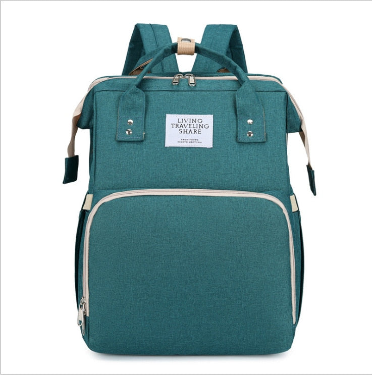 Foldable Baby Crib with Changing Pad Diaper Bag Backpack - Panjeribakery
