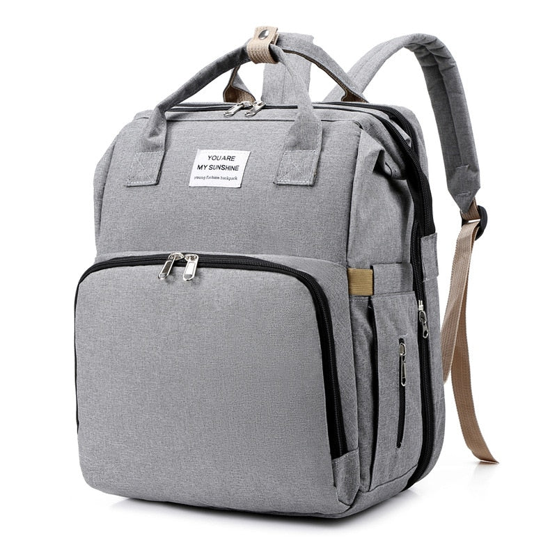 Foldable Baby Crib with Changing Pad Diaper Bag Backpack - Panjeribakery