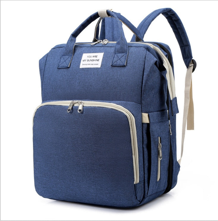 Foldable Baby Crib with Changing Pad Diaper Bag Backpack - Panjeribakery
