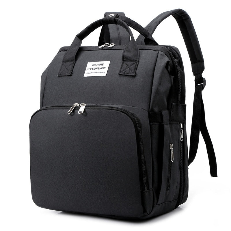 Foldable Baby Crib with Changing Pad Diaper Bag Backpack - Panjeribakery