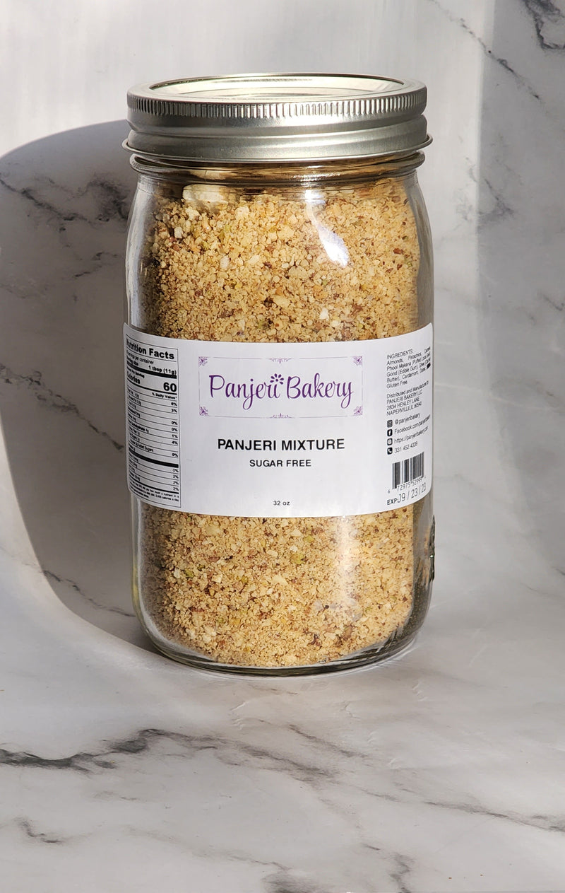 32 oz Panjeri Mixture (Sugar Free) in Glass Jar - Panjeribakery