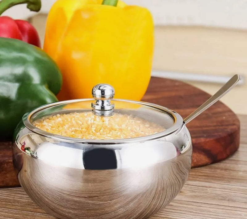 Stainless Steel Ghee or Panjeri Container - Panjeribakery